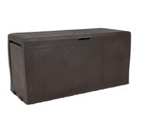 Keter Baule da Giardino Samoa, 270L, Effetto Rattan, Marrone, 116,4x44,7x57H cm