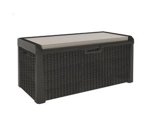 Baule portatutto santorini plus effetto rattan 560lt antracite con cuscino