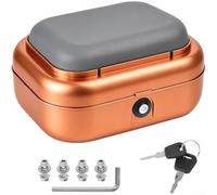 Baule posteriore in lega per Kukirin M5Pro per scooter c1 Pro 27 cm | Robusta struttura in lega, resistente all'usura, dimensioni 27 x 21 x 16 cm, finitura arancione, soluzione portaoggetti