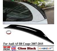 Baule posteriore Spoiler Boot Misura Per Audi A5 B8 Coupé 2007 2008 2009 2010 2011 2012 2013 2014 2015 Nero Lucido Tetto Posteriore Ala labbro gloss black