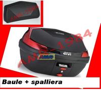 BAULE VALIGIA GIVI B47NT TECH NERO + SPALLIERA E131 BAULETTO B47NT TECH 47LITRI