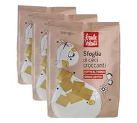Baule volante Chips di ceci croccanti biologici - Snack leggero e naturale con farina di ceci e oli selezionati - Perfetti per antipasti, primi piatti e piatti gourmet (Confezione da 3)