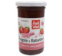 Baule volante Composta di fragole e rabarbaro biologica - Confettura naturale con sciroppo d'agave e succo di mela - Gusto fresco ed equilibrato