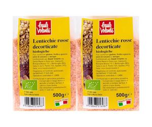 Baule Volante Lenticchie Rosse Decorticate 500 gr (Confezione da 2)