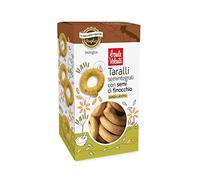Baule volante Taralli al finocchio semi-integrali biologici - Snack croccante con farina di grano tenero tipo 2, olio extravergine di oliva e vino bianco - Perfetti per antipasti