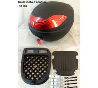 BAULETTO PER MOTO SCOOTER POSTERIORE VALIGIA NERO UNIVERSALE 32 L LAMPA