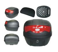 Bauletto Baule Moto Scooter 29 Litri Valigia con schinale in gomma Nero
