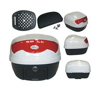 Bauletto Baule Moto Scooter 29 Litri Valigia Piastra Universale Bianco