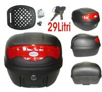 Bauletto Baule Moto Scooter 29 Litri Valigia Piastra Universale Nero