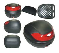 Bauletto Baule Moto Scooter 30 Litri Borse Valigia schienale in gomma Nero Opaco