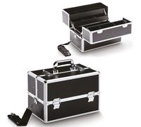 Bauletto con tracolla con scomparti chiusura con chiave per estetista make up