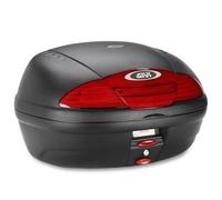 Bauletto Givi E450N Simply II Nero Goffrato Catadiottri Rossi