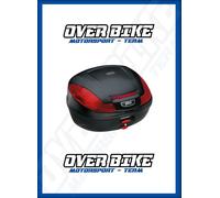 BAULETTO GIVI E470 SIMPLY III LT NERO ROSSO COMPLETO DI PIASTRA E KIT UNIVERSALE