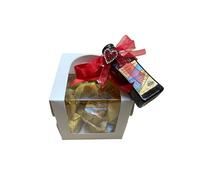 bauletto idea Regalo san valentino 200g 10 Cioccolatini praline Amaro del Capo con Miniatura Bottiglia 2 cl amaro capo