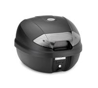 K30NT - Kappa Bauletto Monolock Nero goffrato con catadiottri fumè 30 lt.