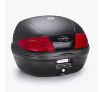Bauletto KAPPA Moto K35N2 35 Litri Nero con Catadiottri Rossi - Sistema MONOLOCK® per Moto e Scooter