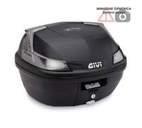 Bauletto Monolock nero 37Lt con catadiottri fum? + piastra e kit universale GIVI