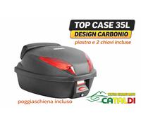 S-Line Top case TEKNIX 35 L per moto e scooter Nero/Carbonio