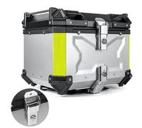 Bauletto Moto Impermeabile Con Cuscino Schienale, Baule Posteriore Da Moto Alluminio 45L 55L 65L 80L 100L Universale Valigia Moto Topcase Box Con Chiusura Di Sicurezza Per Bagagli Casco (Color : D'ar