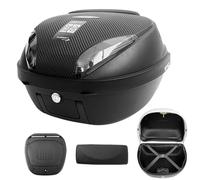 Bauletto moto Nero,Baul per Moto Top Case box bagagli per moto Top case 42L per 1 casco,bauletto scooter Universal,Valigia Moto con serratura di sicurezza(Nero)