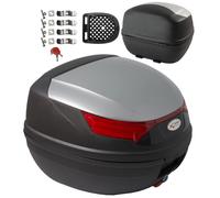 Bauletto Moto Scooter Baule Valigia Rigida Universale Top Case Argento
