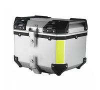 Bauletto per Moto, Bagagliaio per Scooter, con Schienale e riflettore Notturno, utilizzato per riporre caschi e Bagagliaio per Moto Tour Tail Box/Argento Decoration