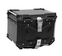 Bauletto per Moto da 45 Litri, Bauletto Universale per Moto, Bauletto per Tour in Lega di Alluminio con Fodera in Pelle Staccabile, Bauletto per Moto per Bagagli del Casco (BLACK)