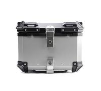 Bauletto per Moto per Harley Davidson Pan America 2020-2024, Impermeabile Bauletti per Scooter Multifunzionale Box Bagagli per Moto, Grande capacità Baule Posteriore per Moto,45L-Silver
