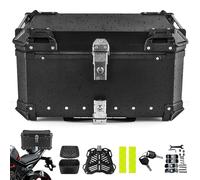 Bauletto per motocicletta in alluminio, Dual Key Storage, impermeabile, antifurto, valigetta nera per caschi e attrezzature da equitazione