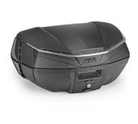 GIVI BAULE V49 AIR Bauletto Moto, Nero, Sistema Wingflow con 4 Alette Argentate (TECH)
