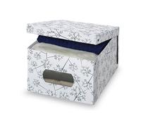 Domopak Living 916060 Scatola Guardaroba, Bianco e Grigio, 39 X 50 X 24