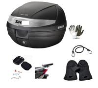 BAULETTO SH29 MOTO SCOOTER VALIGIA DA 29 LITRI PER 1 CASCO INTEGRALE 30X40X38CM COMPATIBILE CON SUZUKI QUAD SPORT Z 400 BAULE CON CHIUSURA LOCK SYSTEM+PIASTRA PORTAPACCHI+KIT MONTAGGIO