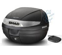 BAULETTO SHAD SH29 NERO SCOOTER MOTO CON PIASTRA UNIVERSALE PRESS LOCK SYSTEM