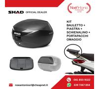 BAULETTO SHAD SH39 CARBON + SCHIENALINO + PIASTRA + PORTAPACCHI BEVERLY 300 400