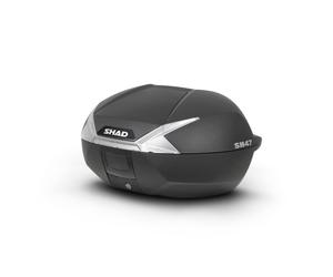 Bauletto Shad SH47 Universale Moto Scooter Nero Con Catadiottro Bianco 47 Litri