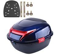 Bauletto universale for moto, 11x15x16 pollici, in ABS, impermeabile, con serratura, con piastra di montaggio for riporre il casco, adatto for ciclomotore, 1 pezzo(Sapphire blue)