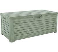Toomax baule Florida con seduta, finitura effetto legno, colore grigio tortora, dimensioni cm 148x72x60h.