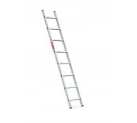 BAULICH - Scala In Alluminio - 1x8 - Impermeabile, Professionale, per la Casa, il Giardino, I Lavori di Ristrutturazione, la Fattoria, Piedini Antiscivolo, Pioli Scanalati, 3kg, con Gancio