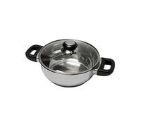 BAUMALU 331974 Casseruola in acciaio inossidabile 24 cm con coperchio in vetro zaffiro bachelite