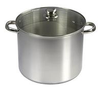 Baumalu Pentola alta Catering 342654 Acciaio inox con coperchio in vetro 13,5 L 28 cm