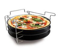 Baumalu 3776 Teglia per Pizza con Supporto, confezione da 3