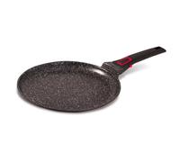 Baumalu - Crepiera Granito Pro Ceramica - Ghisa di alluminio - Tutti i fuochi tra cui induzione - Interno rivestito in ceramica Fusion Pro effetto pietra senza PFOA e PFAS - Manico rimovibile - Ø28 cm