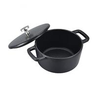 Baumalu MINI COTTA TONDA Ø 14 CM + COPERCHIO - 0,8 LT - 1,440 KG BLACK DESIGN