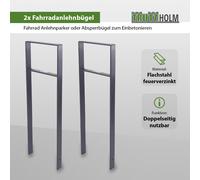 Baumarktplus Set Anlehnbügel Fahrradständer In Acciaio 2 Pezzi