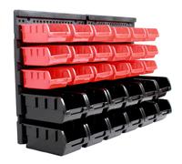 Baumarktplus Trutzholm Set Da 30 Box, Mensola Con Cassette Di Stoccaggio, Parete