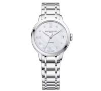 Baume & Mercier Classima 10553 Women's Automatic Watch - 31mm Stainless Steel Case, Mother-of-Pearl Dial with Diamond Markers, Date Display