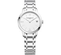 Baume & Mercier Classima MOA10335 Women's Quartz Watch - 31mm Stainless Steel Case, White Dial, Roman Numerals, Date Display, Stainless Steel Bracelet