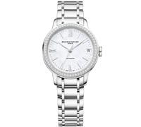 Baume & Mercier Classima MOA10479 Women's Automatic Watch - Mother-of-Pearl Dial, Diamond-Set Bezel, Stainless Steel Bracelet
