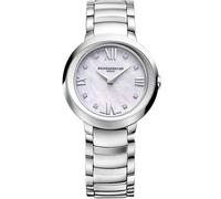 Baume & Mercier Promesse MOA10158 Women's Quartz Watch - 30mm Stainless Steel Case, Mother-of-Pearl Dial with Diamond Markers, Stainless Steel Bracelet
