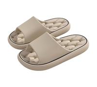Baumme - Ciabatte da bagno ergonomiche, da donna, da uomo, morbide, con nuvole, colore bianco, antiscivolo, colore nero, cachi, 38 EU
